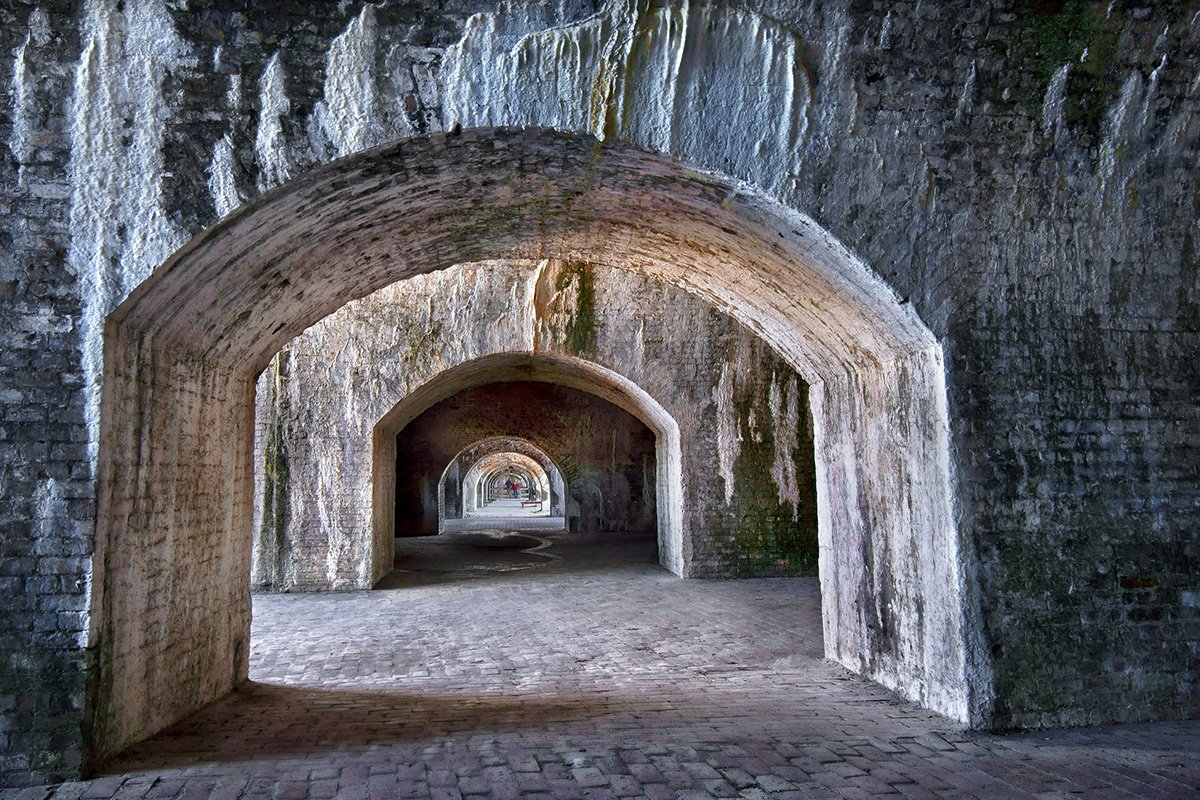 Crystalline white salt staining on exterior masonry